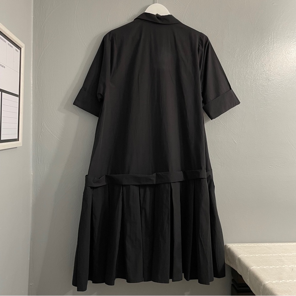 Alembika Urban black pleated shirt dress lagenlook oversized size S US(8) - Picture 7 of 15